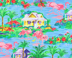 Bayshore Flamingos Fabric