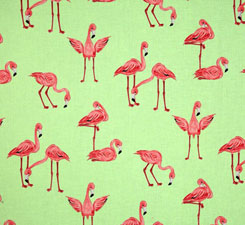 Cheerful Flamingos Lime