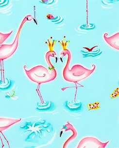 Fantasy Flamingos Fabric