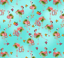 Flamingo  Hula Fabric
