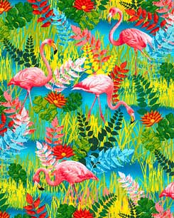 Flamingo Savanna Fabric