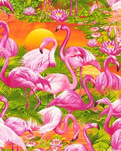 Flamingos At Dawn