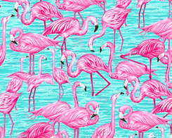 Flock of Flamingos - Candy Pink, Jade