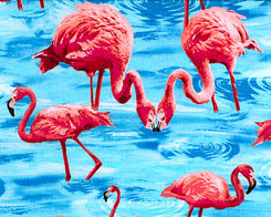 Large Flock of Flamingos - Azure